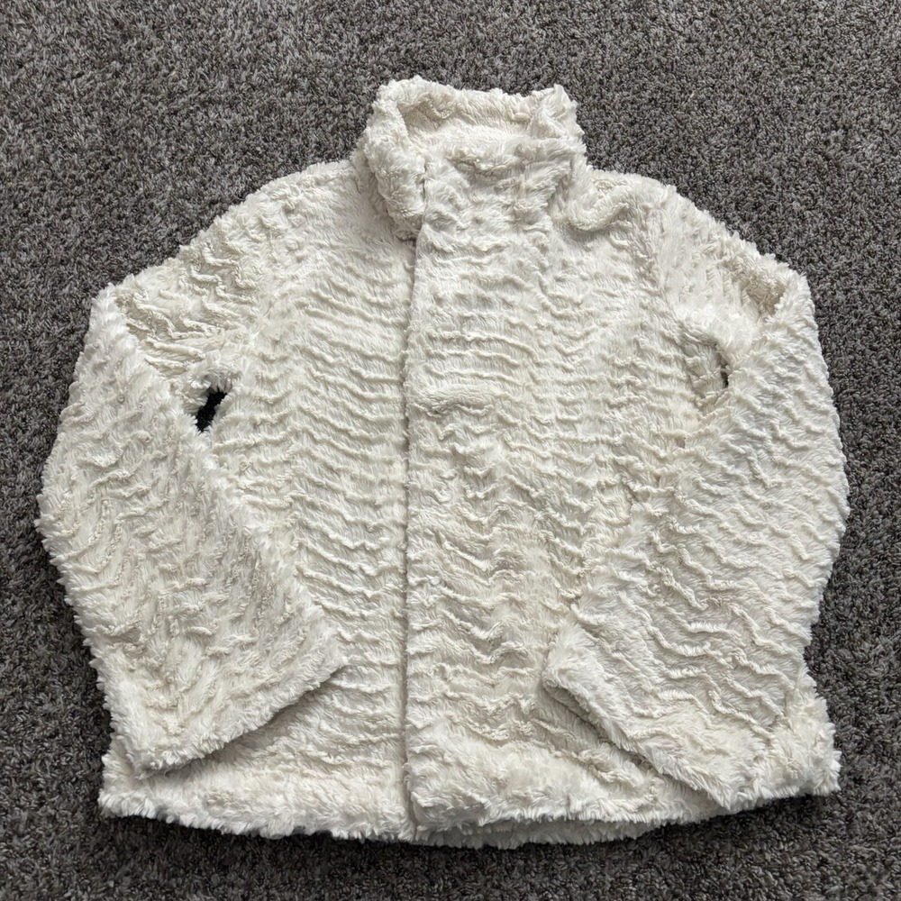 Patagonia Pelage Faux Fur Fleece Full Zip cream Ivory Jacket Women's‎ Medium